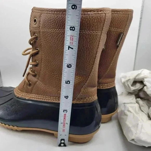 JBU By Jambu Womens Maplewood Duck Boots Brown Black Rubber Mid Calf Faux Fur 9M - Picture 11 of 11
